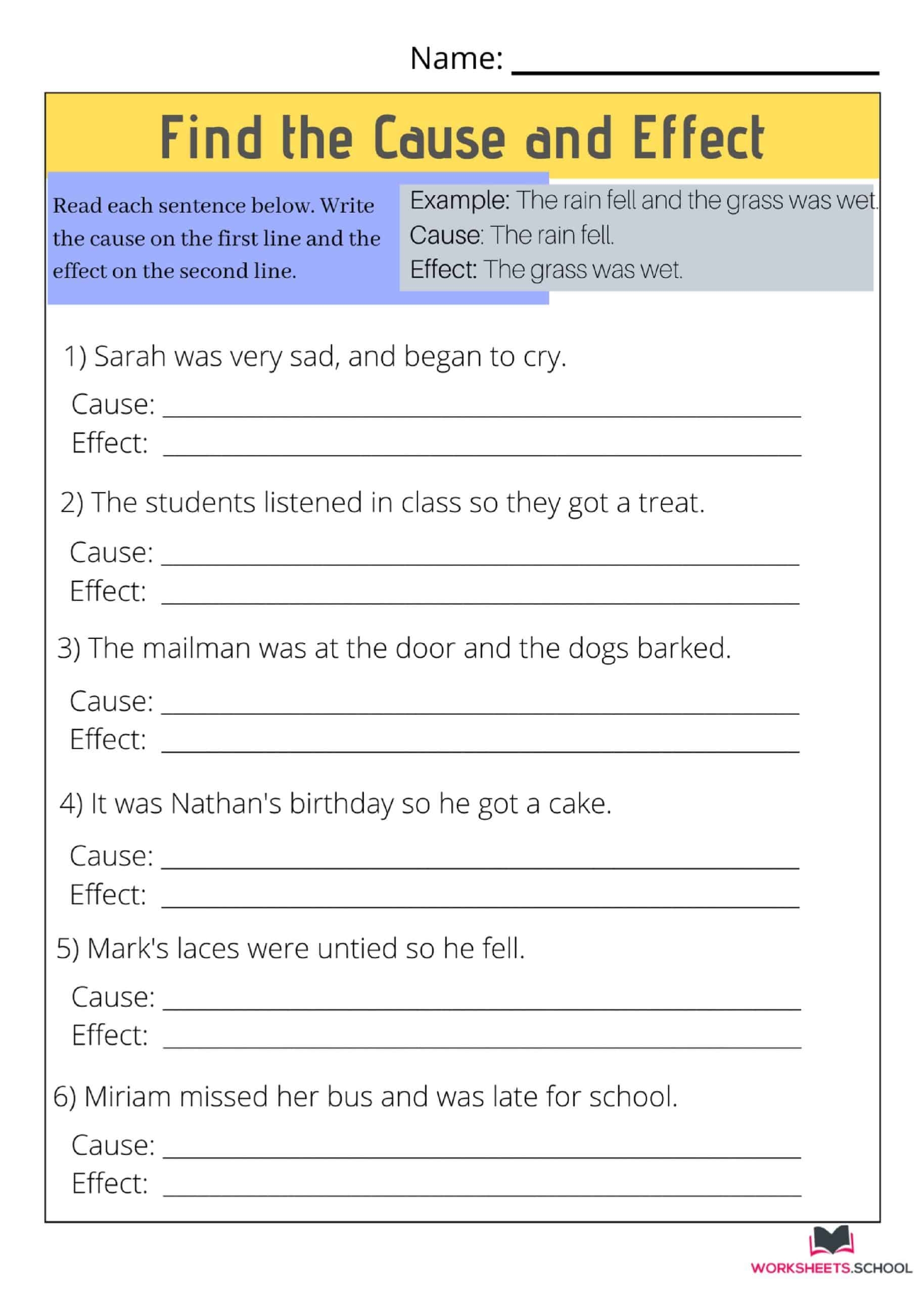 10 Free Cause And Effect Worksheets PDF EduWorksheets Worksheets Library