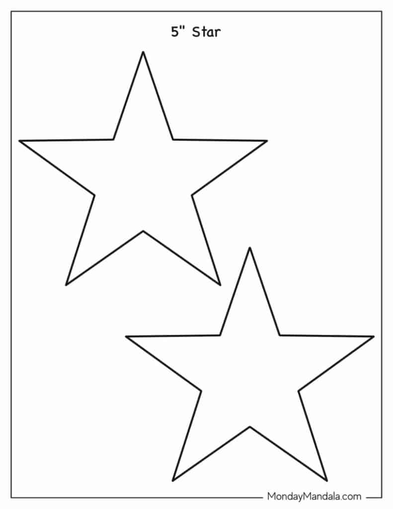 100 Star Templates Free PDF Printables 