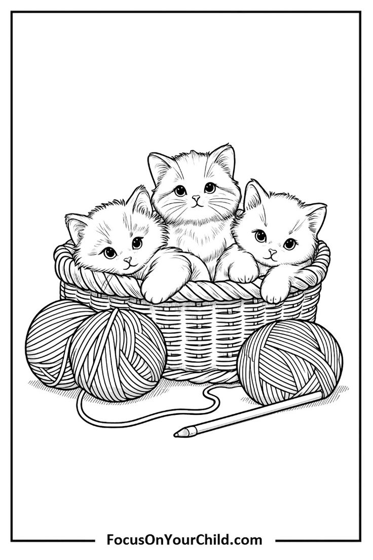 Cute Cat Coloring Pages
