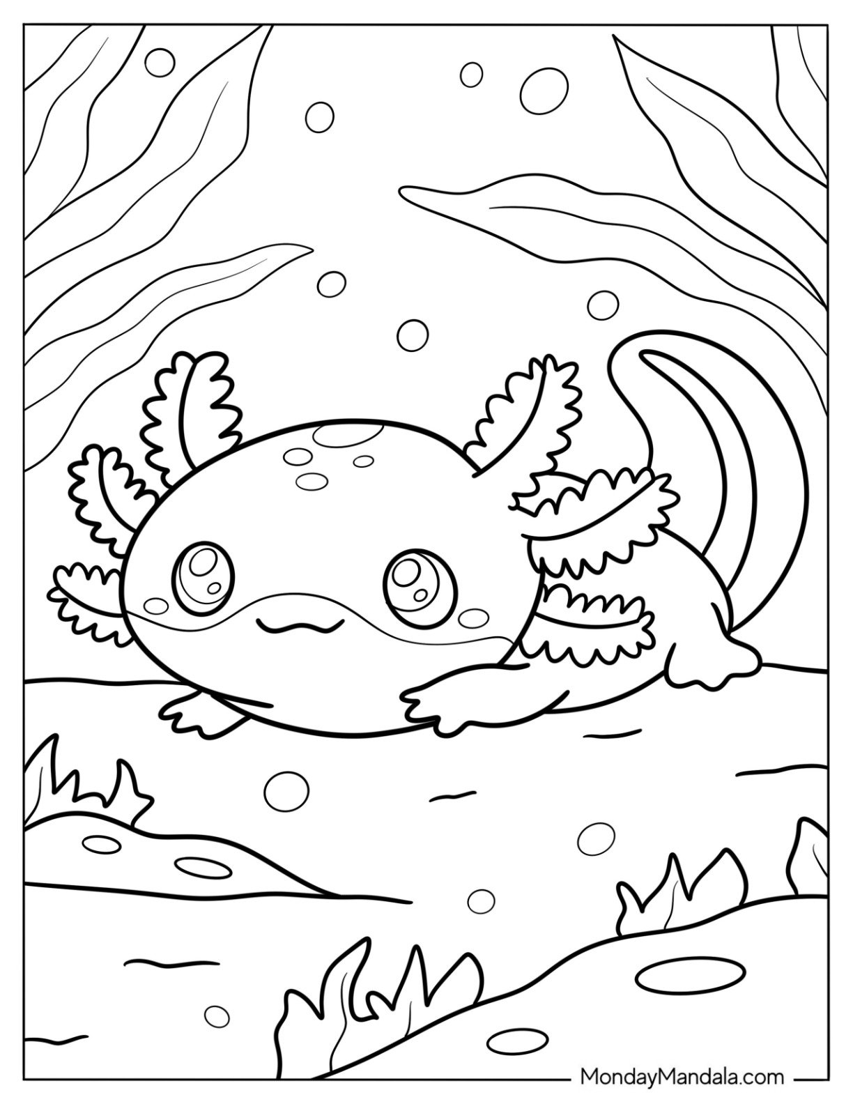 Axolotl Coloring Page