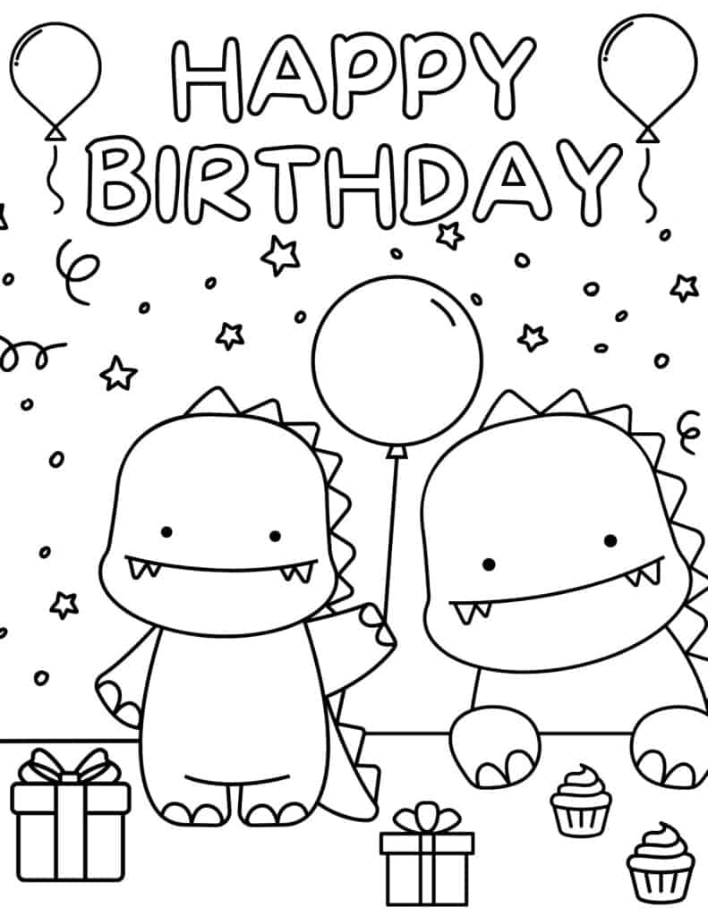 printable birthday coloring cards