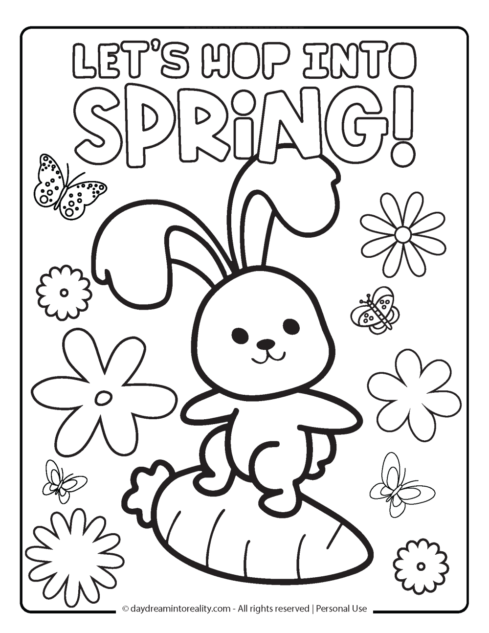 Free Spring Coloring Pictures Printables