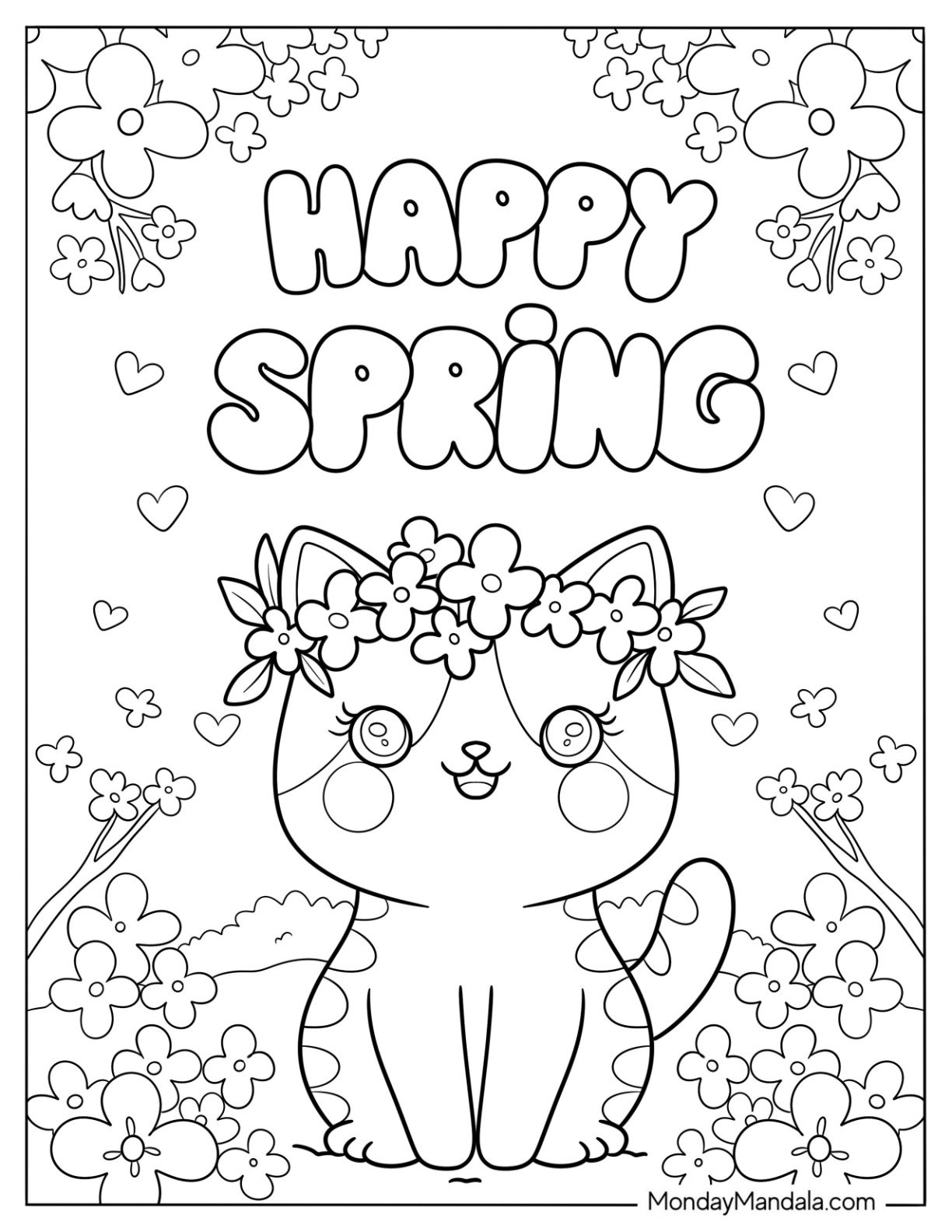 free spring coloring pictures printables