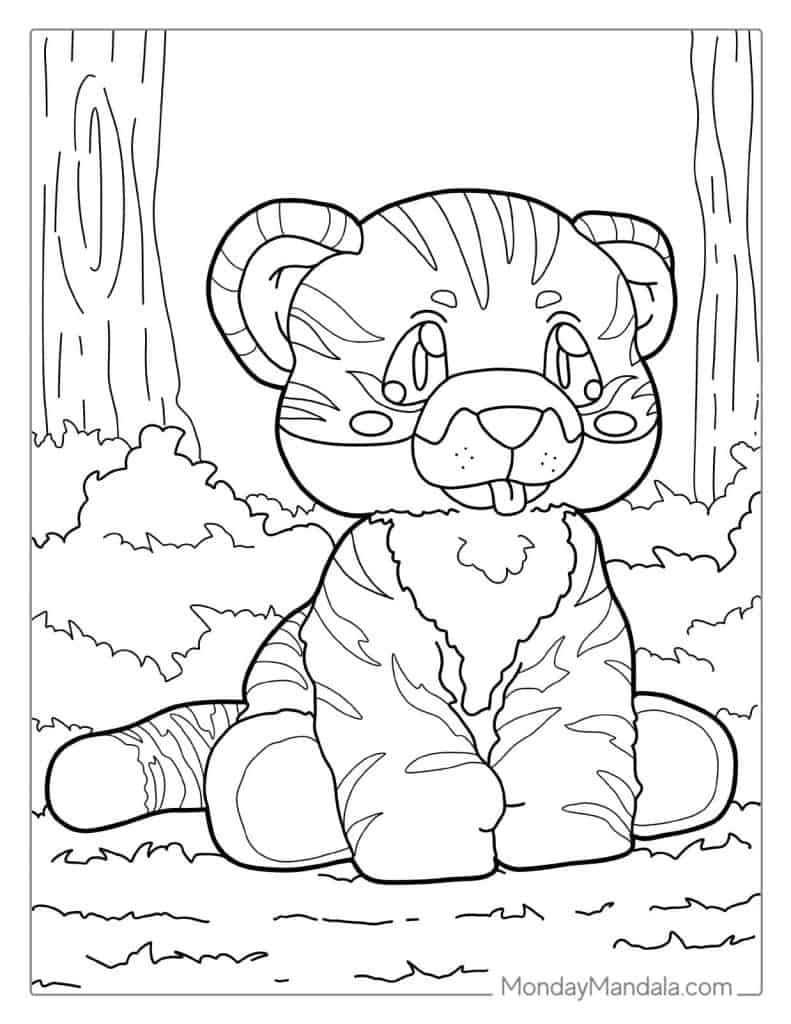 40 Tiger Coloring Pages Free PDF Printables 