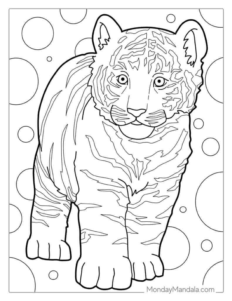 Cute Baby Tiger Coloring Pages