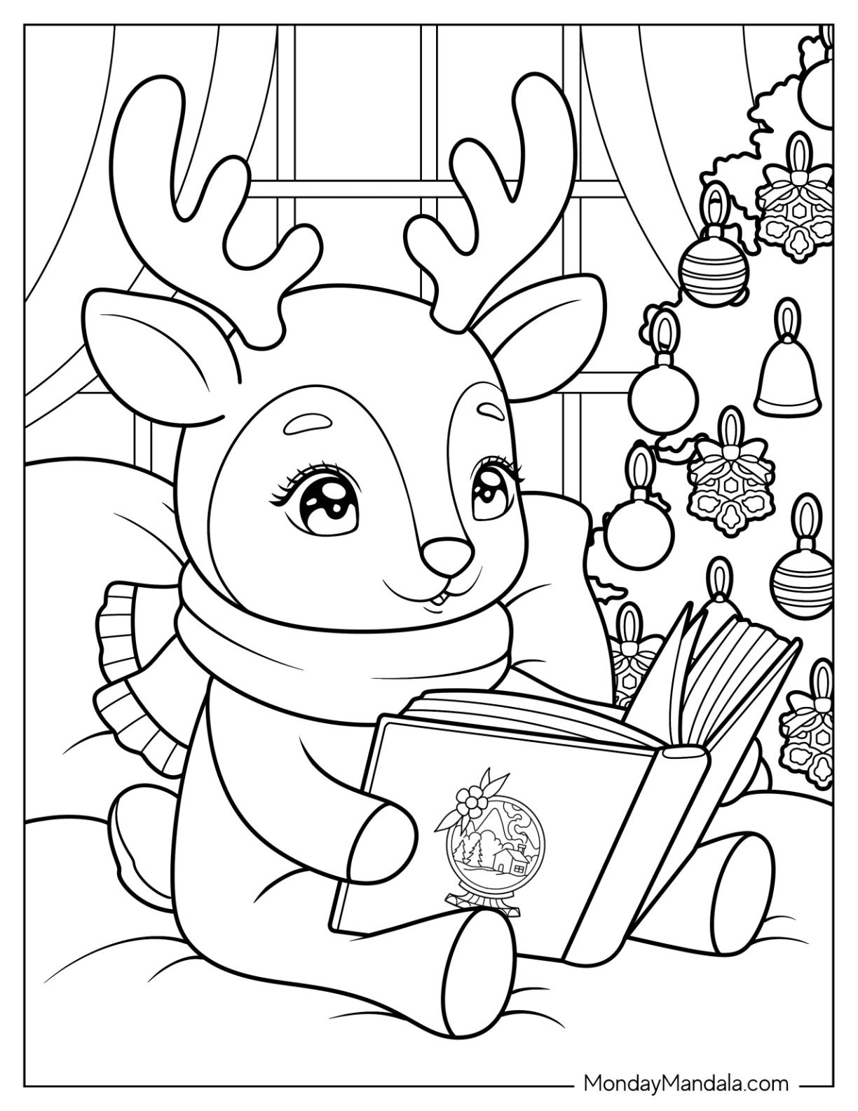 reindeer printable coloring pages