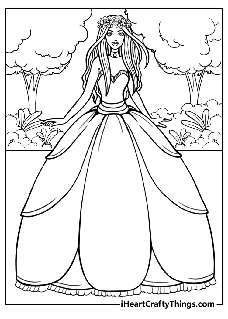 colouring pages princesses free printable