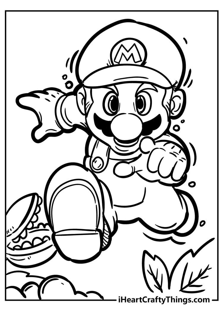 Mario Free Printable Coloring Pages