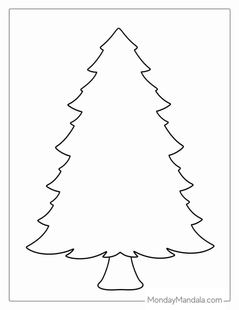 christmas tree coloring pages printable