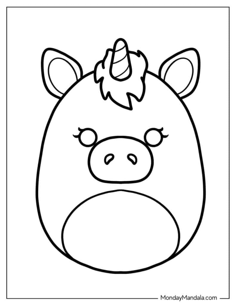 50 Squishmallow Coloring Pages Free PDF Printables 