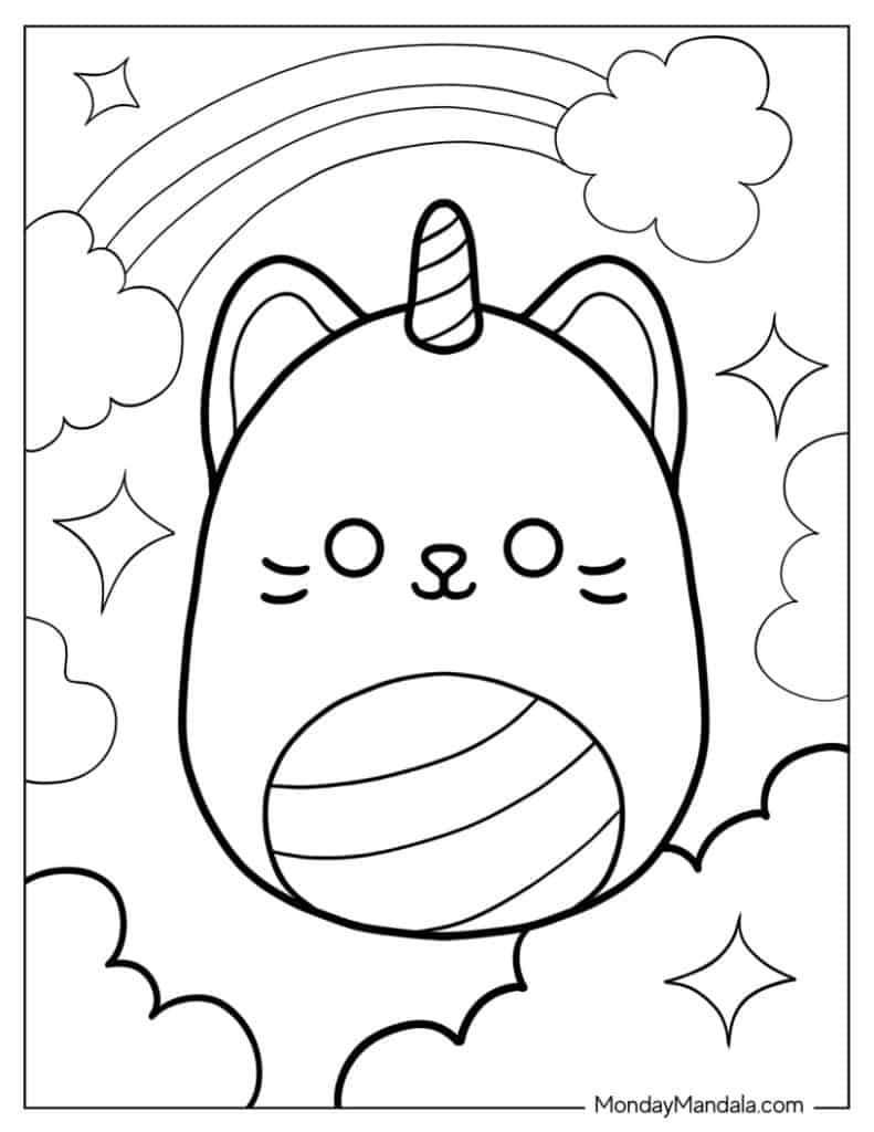 Squishmallow Coloring Pages