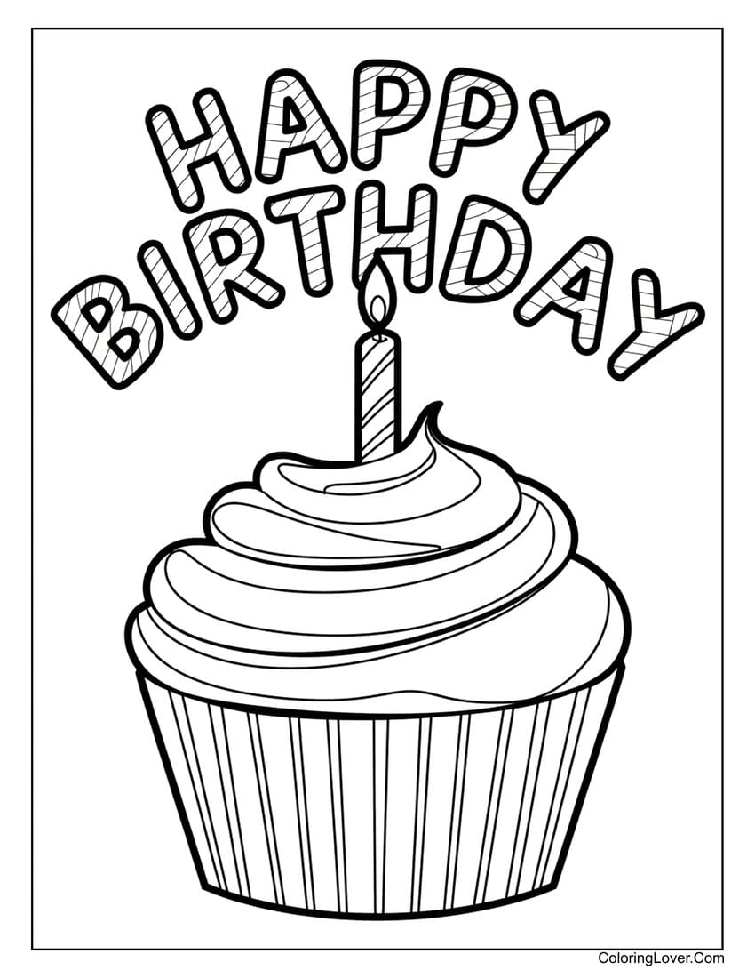 printable birthday pictures to color