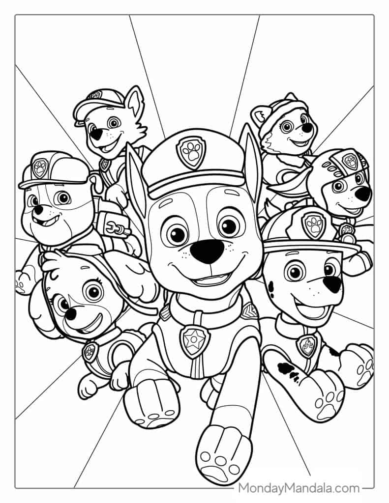 Printable Paw Patrol Colouring Pages