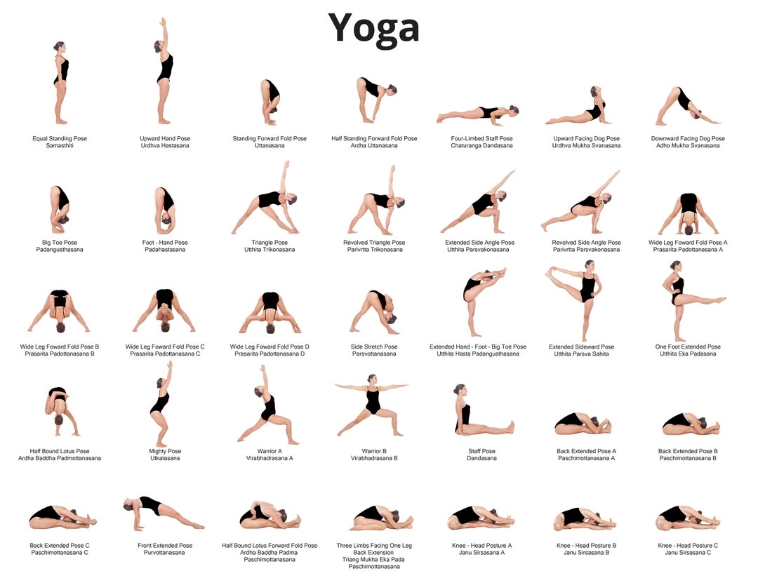 75 Yoga Poses PDF 8 5 x11 Etsy Sweden
