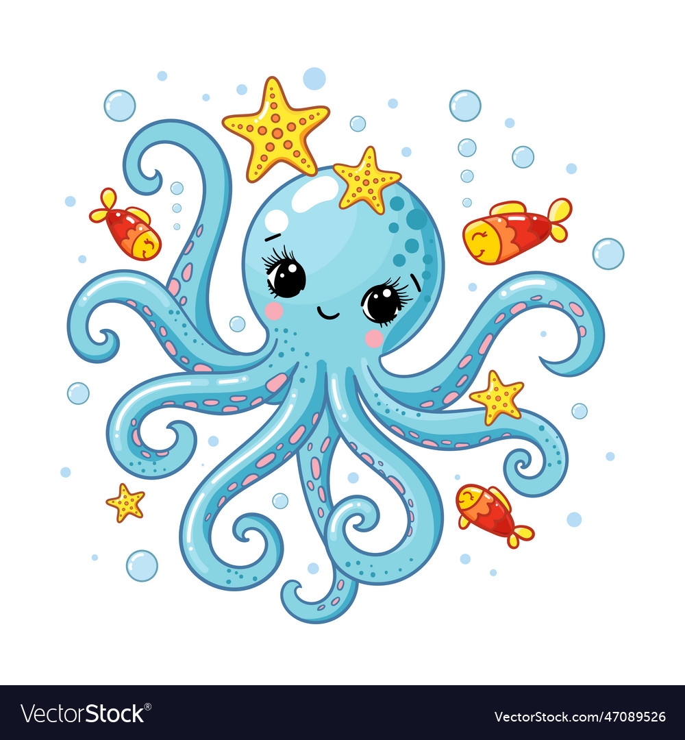 Starfish, Octopus And Fishes