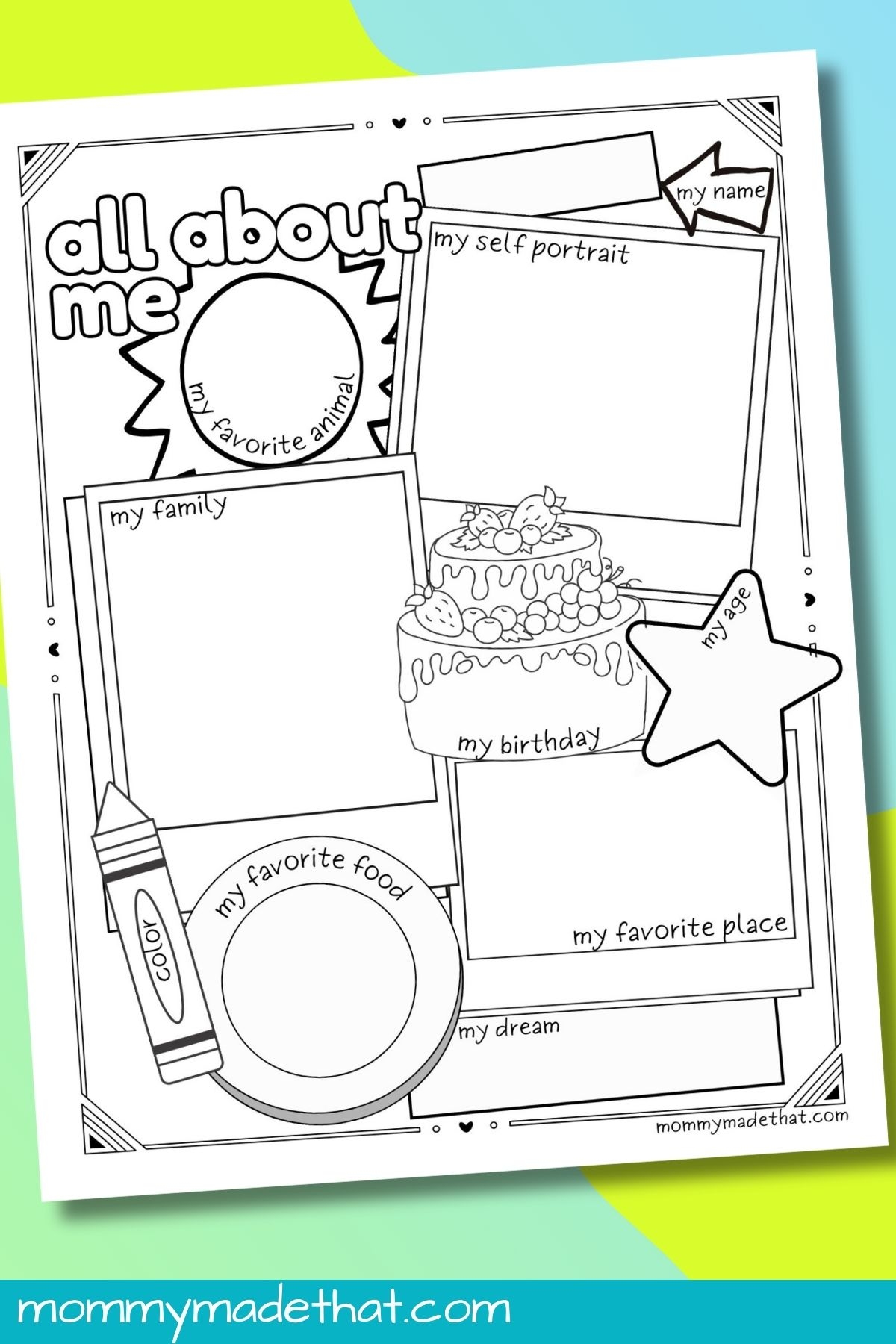 All About Me Worksheets Free Printable Get To Know Me Activity 