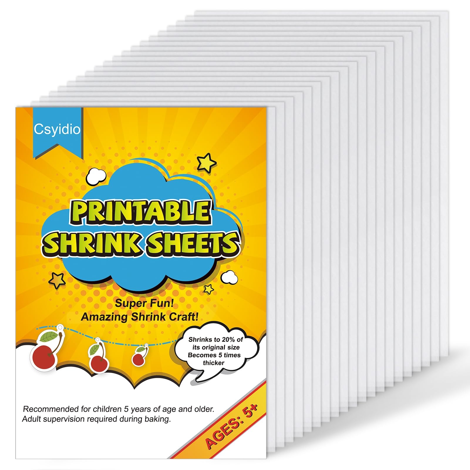 Amazon Csyidio 20 Pieces Printable Shrink Plastic Sheets Shrink Films Papers For Mother s Day Thanksgiving Christmas Presents Kids Creative Craft Projects 11 6 X 8 2 Inches