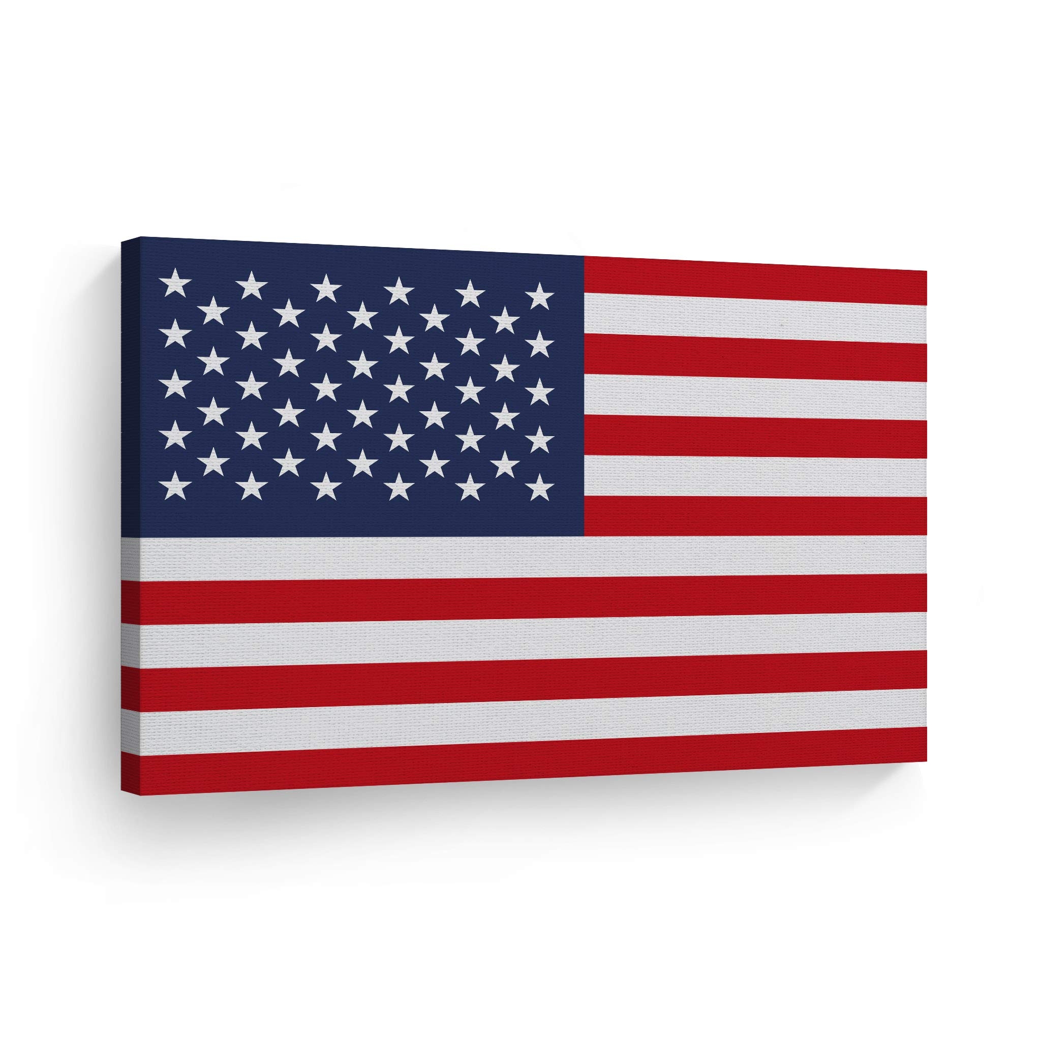 Amazon Smile Art Design American Flag CANVAS PRINT United States Canvas Wall Art USA Flag Wall Art Home Decoration Living Room Dorm Office Decor Ready To Hang Made In The USA 8x12 