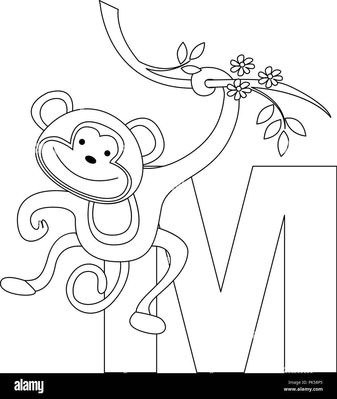 Animal Letter Coloring Pages
