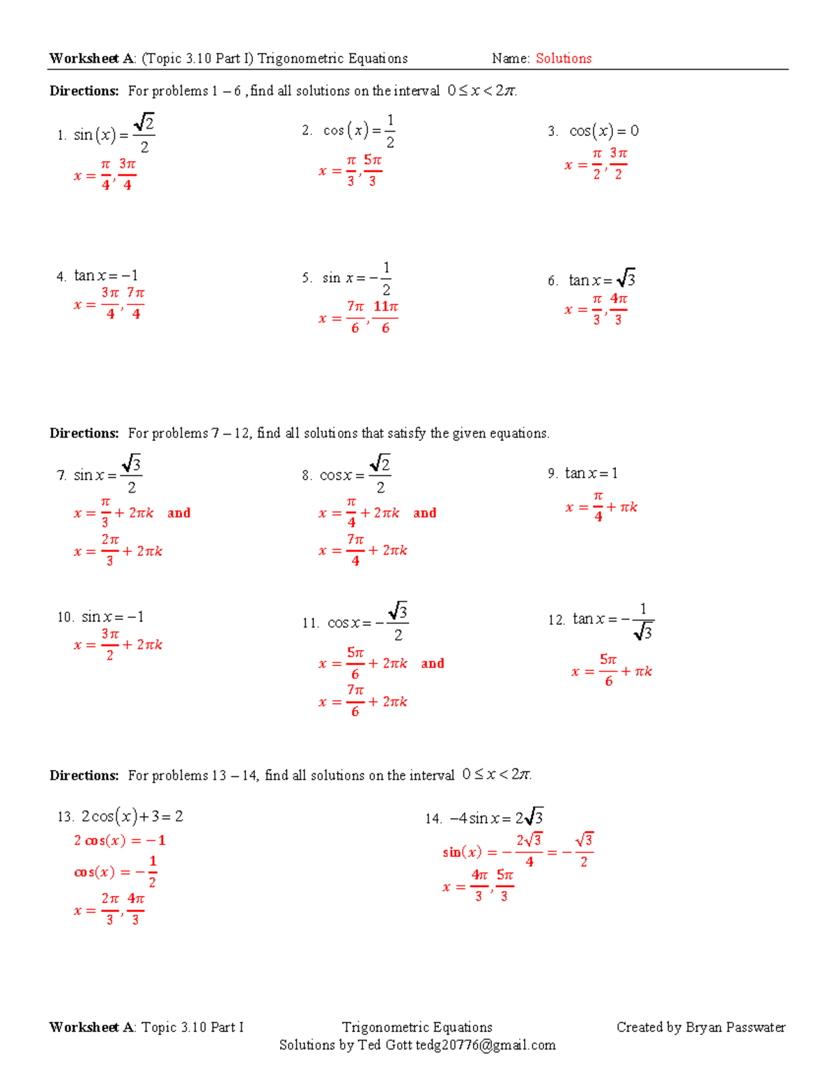 AP Precalculus Exam Review FRQ2 Task Models A H Analysis And Solutions Studocu
