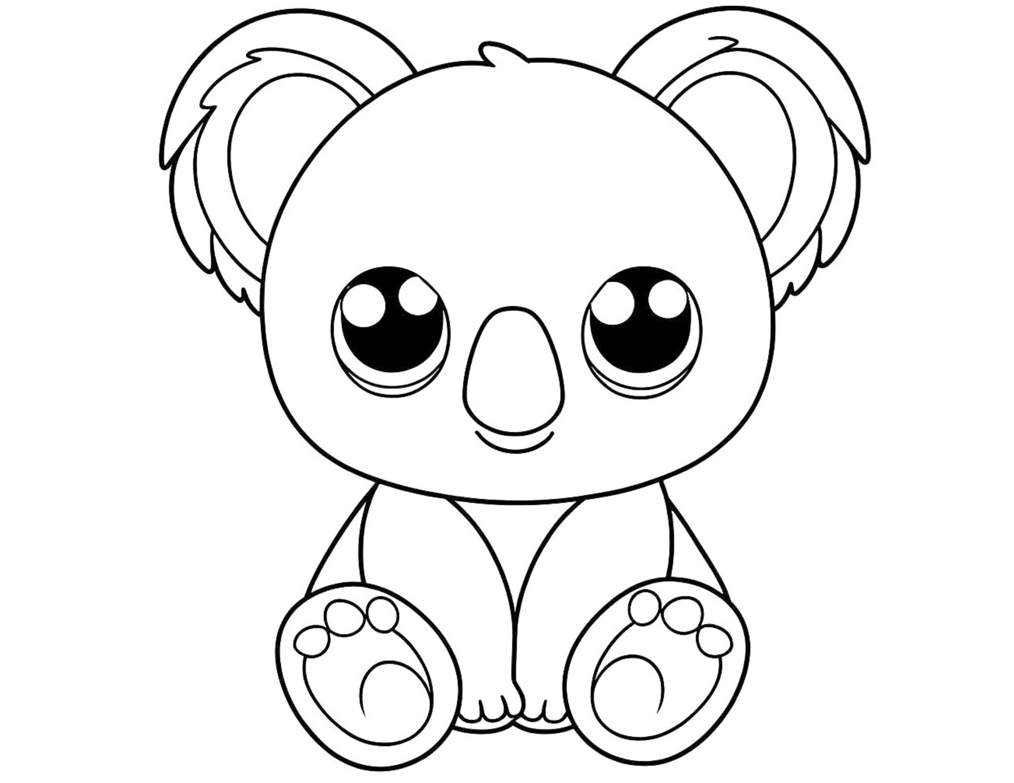 Baby Animal Coloring Book 30 Cute Illustrations Fun Activity Etsy