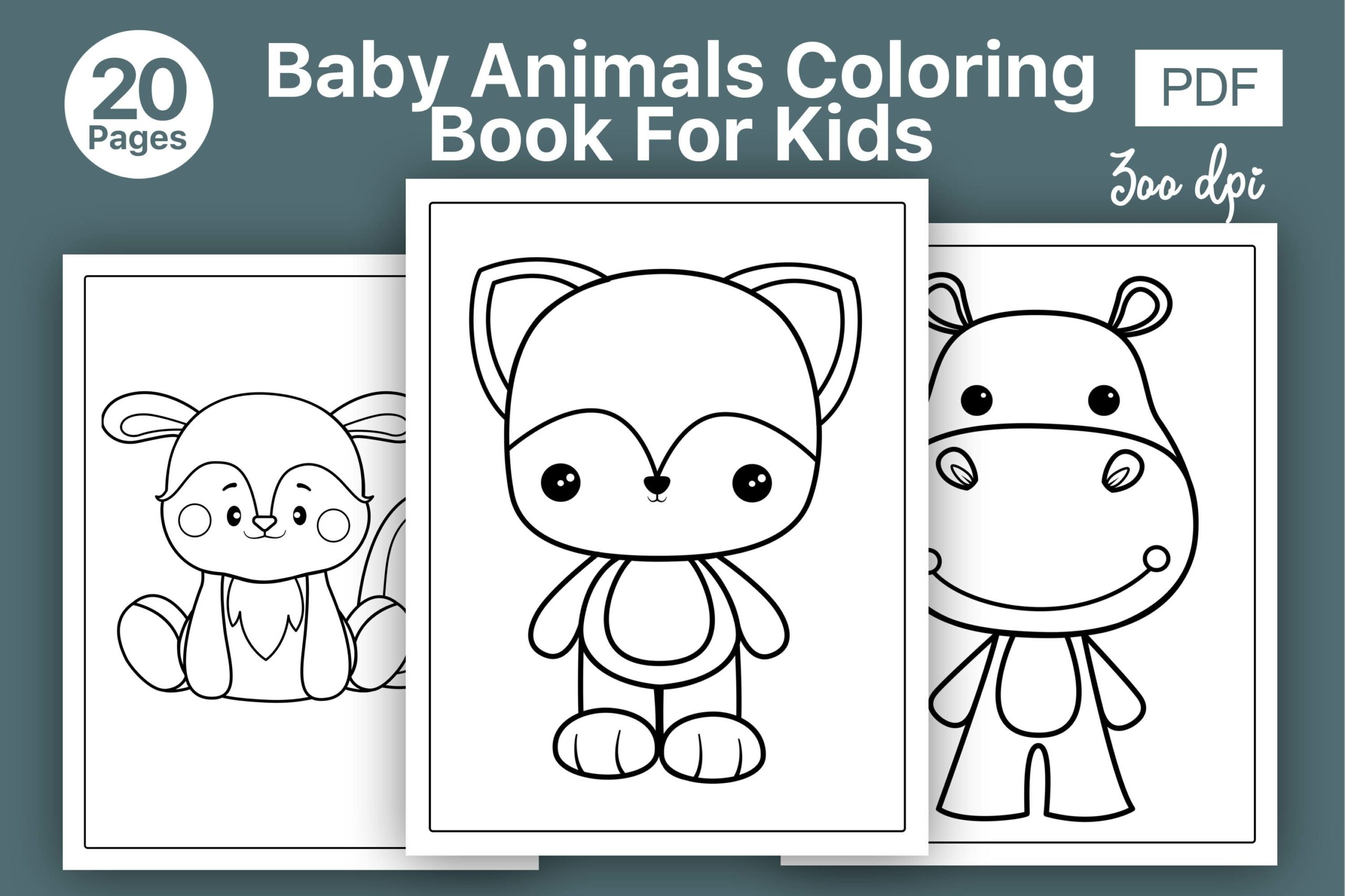 Baby Animals Coloring Pages For Kids