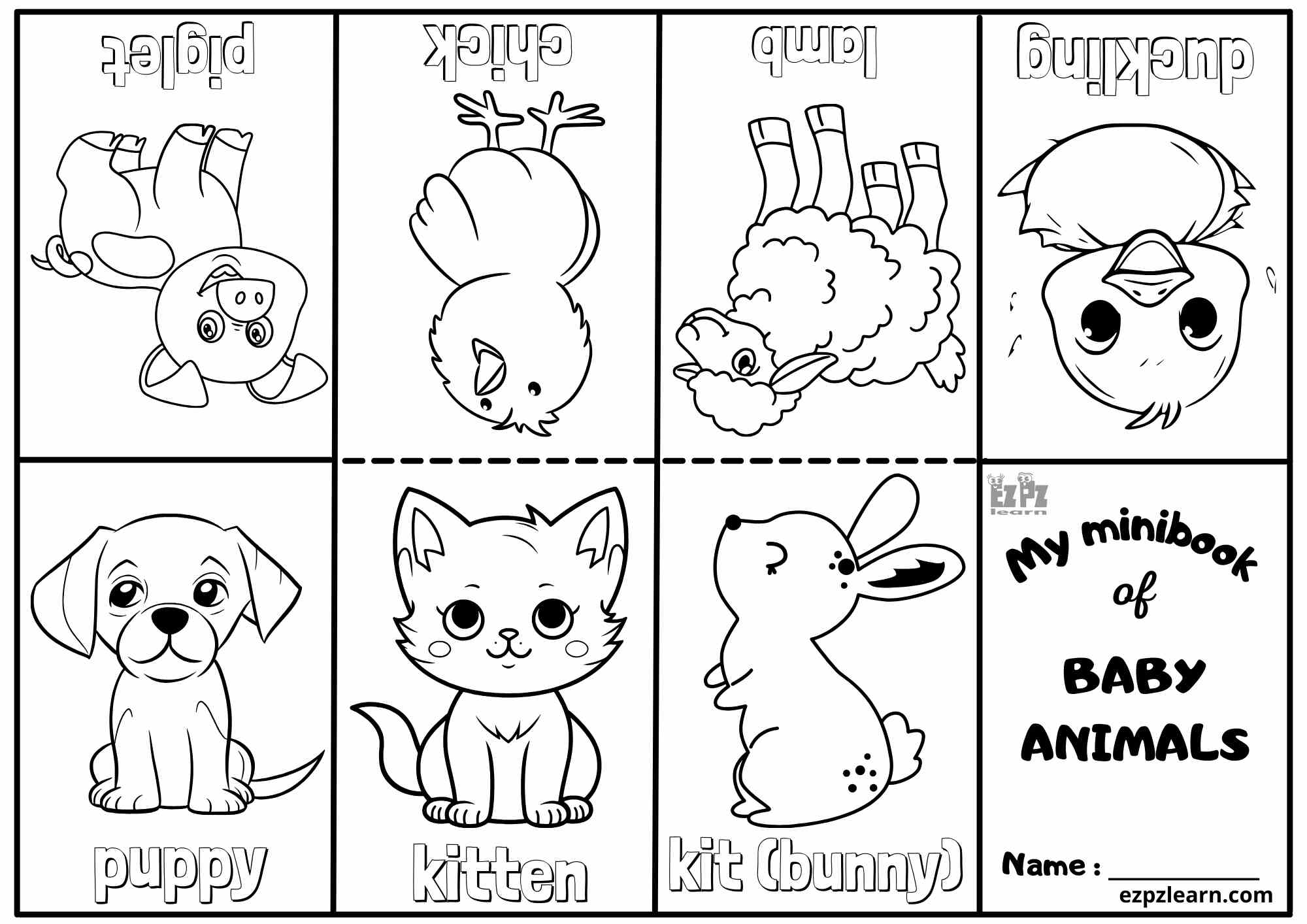 Coloring Pages With Baby Animals