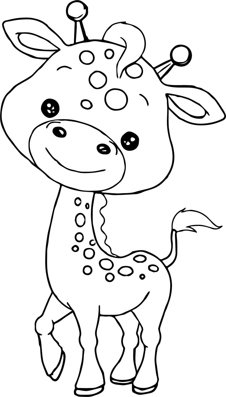 Baby Jungle Free Animal Coloring Page Wecoloringpage