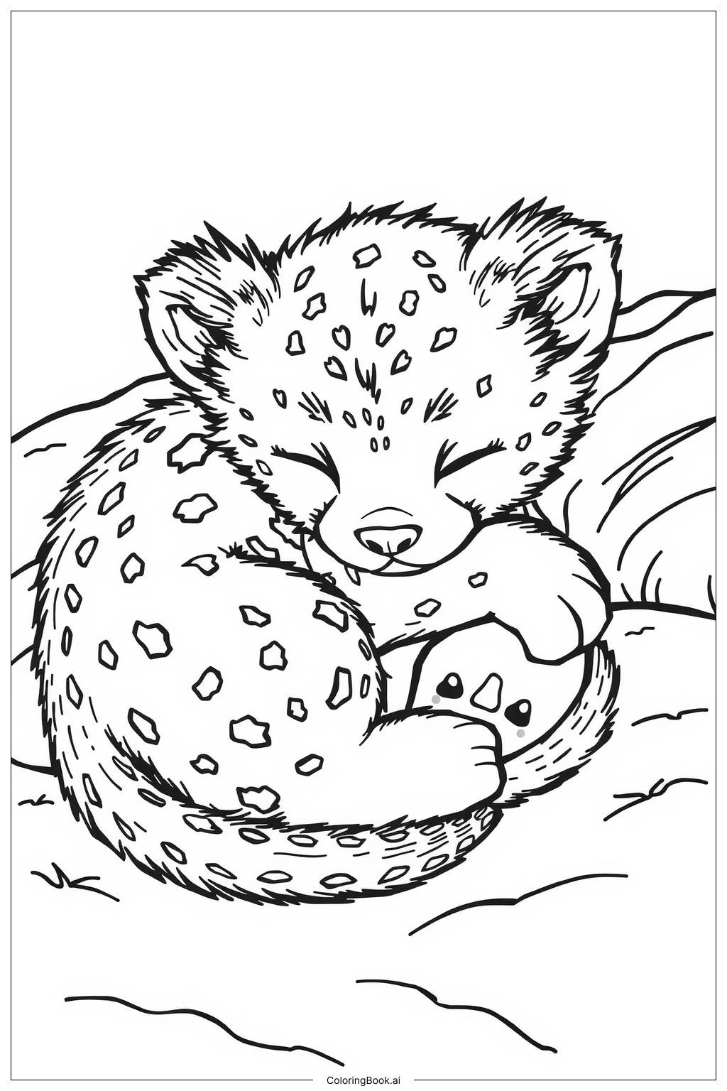 Baby Cheetah Coloring