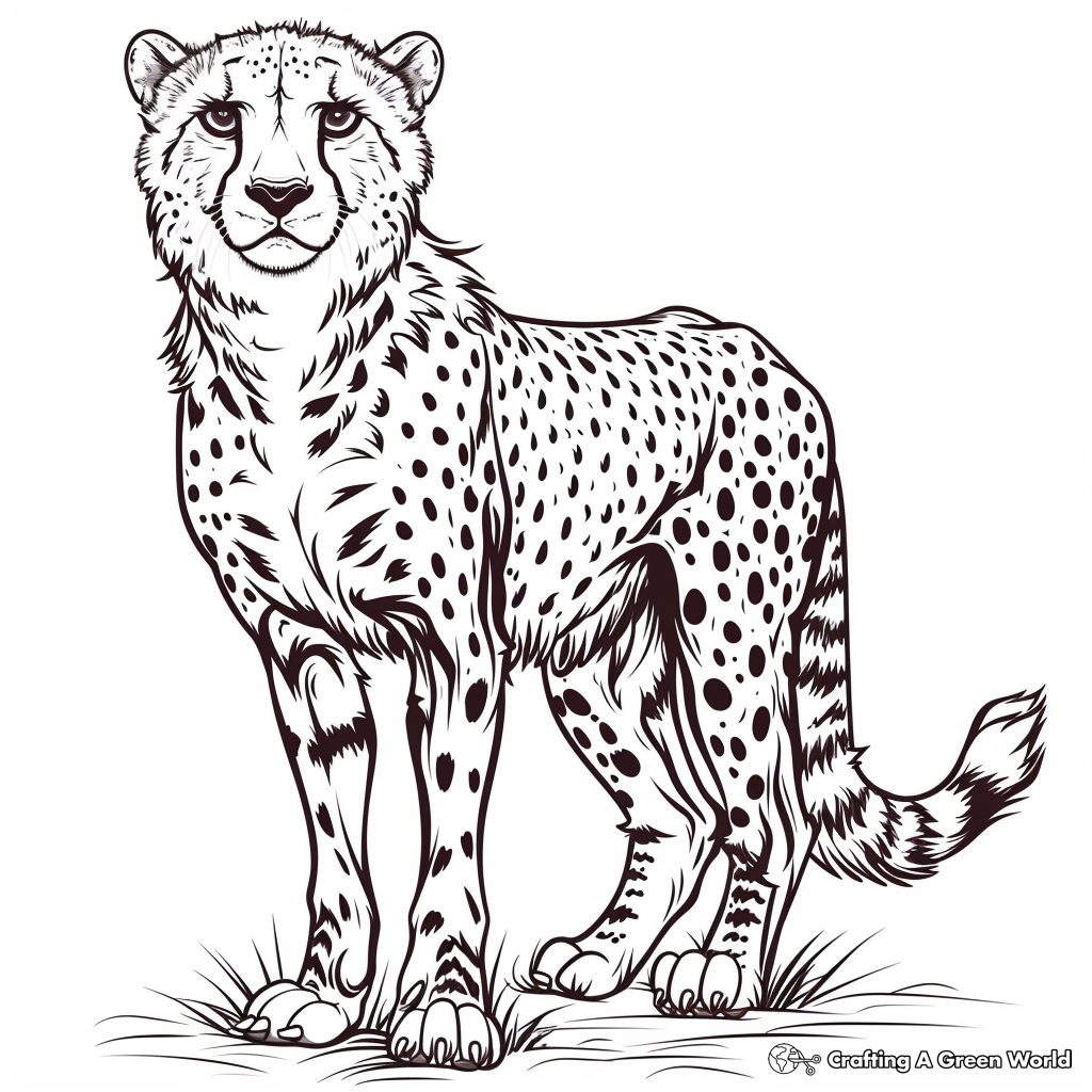 Cute Cheetah Coloring Pages