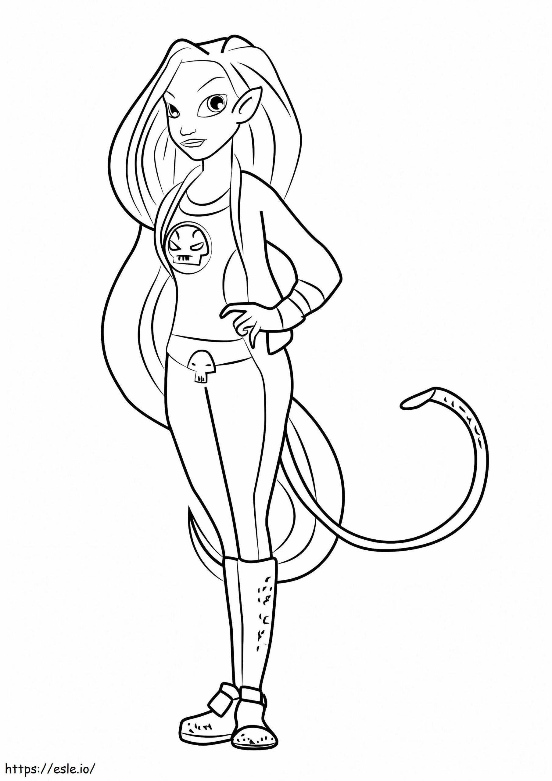 Cheetah From DC Super Hero Girls Coloring Page