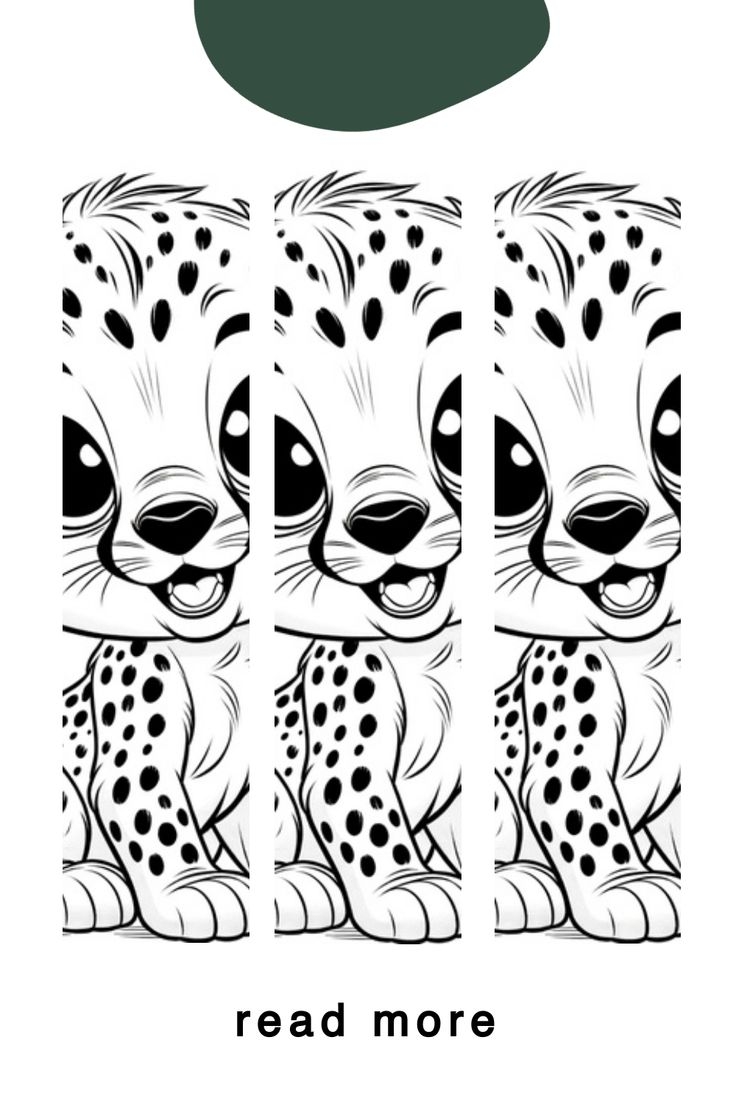 Children s Cute Cheetah Coloring Page 3 Free Printable Pages