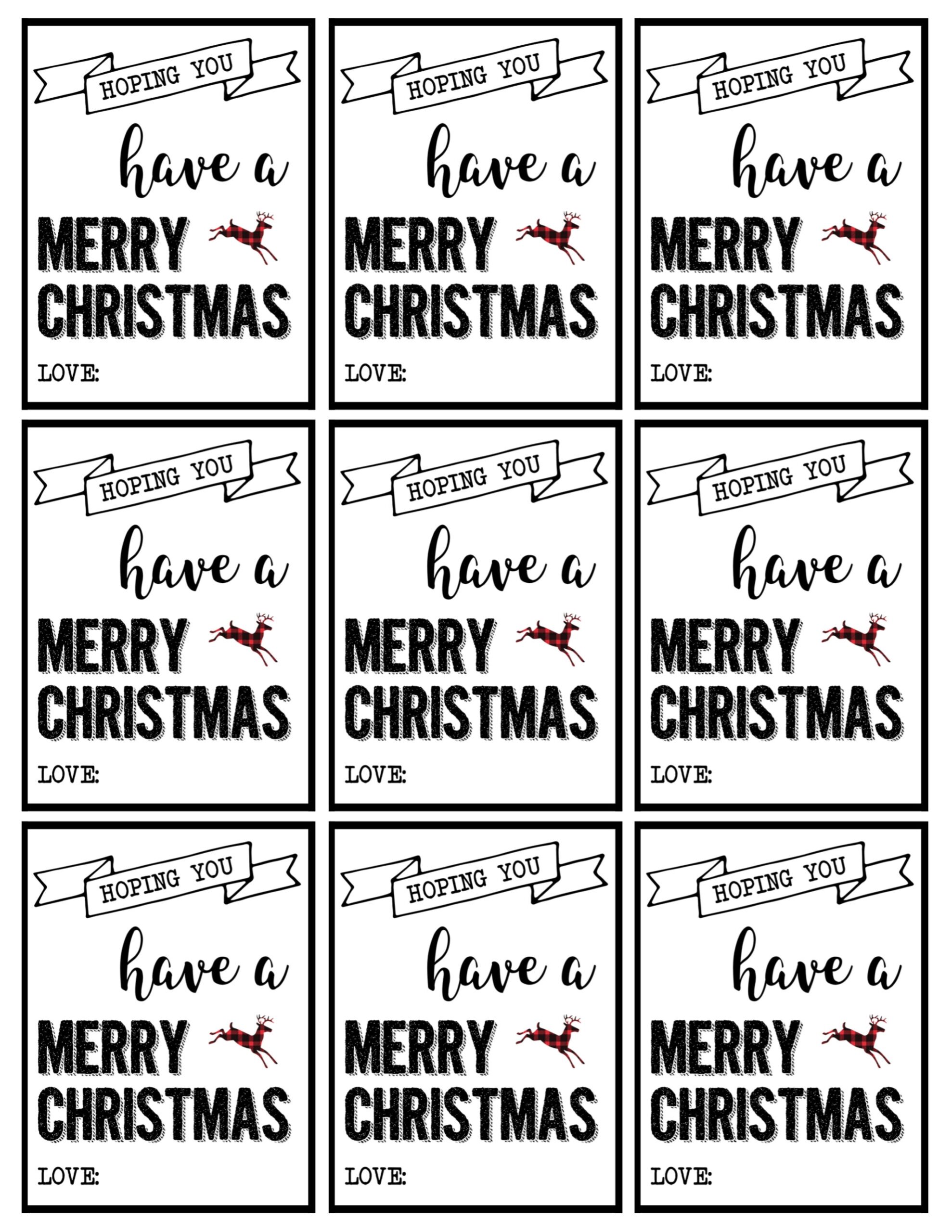 christmas labels printables