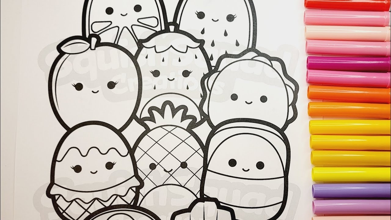 Squishmallow Food Coloring Pages
