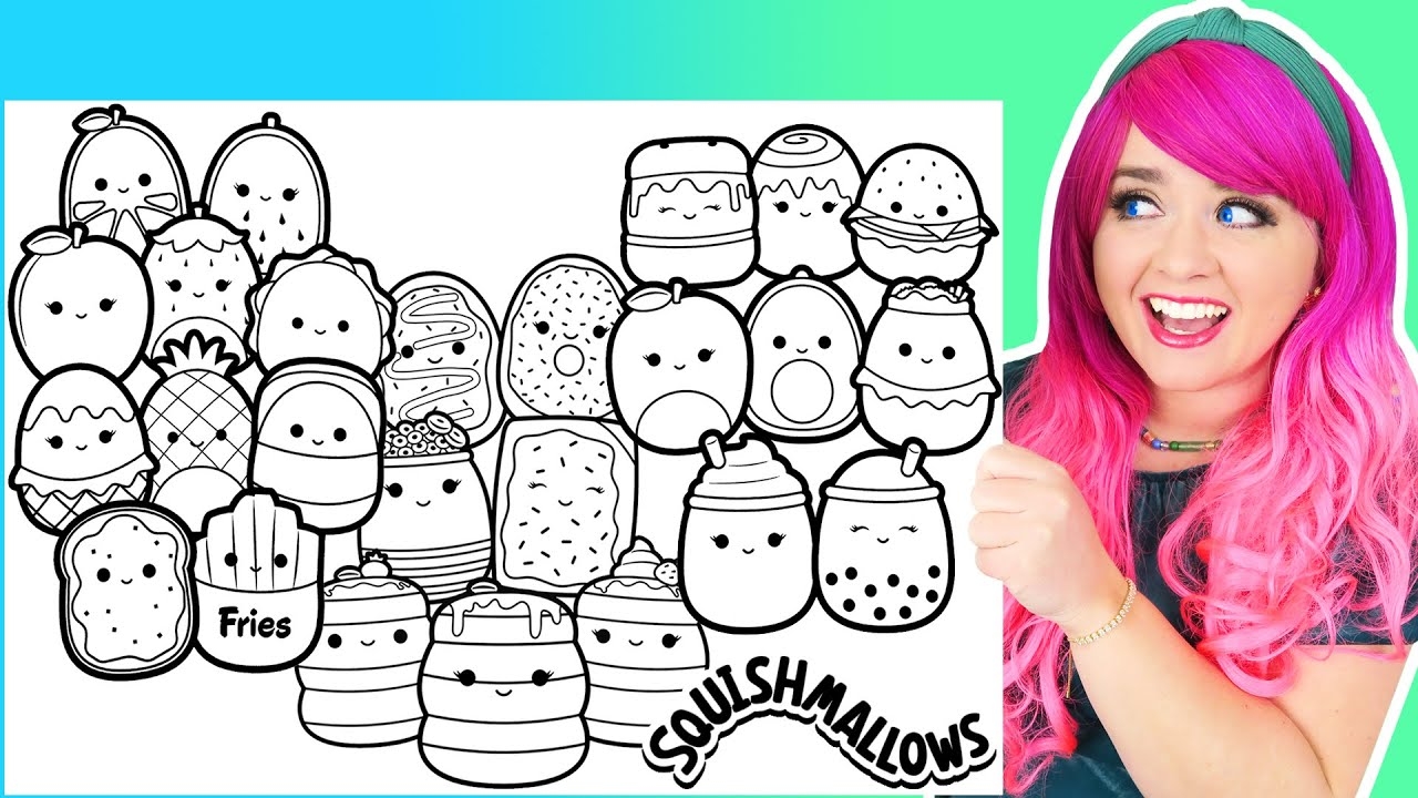 Coloring Squishmallows Food Sweet Treats Breakfast Coloring Pages Squishmallows Food Plushies YouTube
