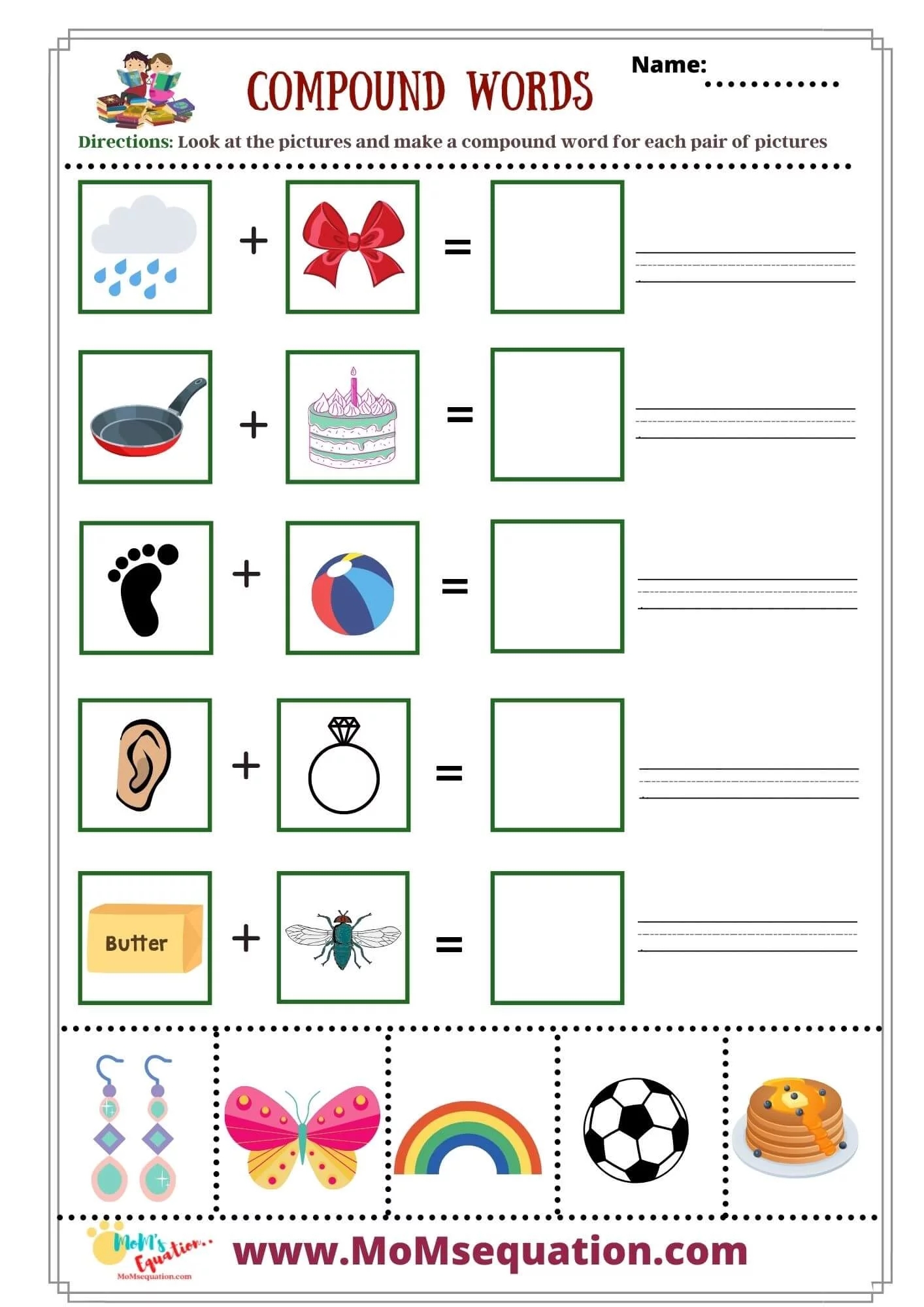 Compound Words Worksheet Activities For Kindergarten Phonics Worksheets Library