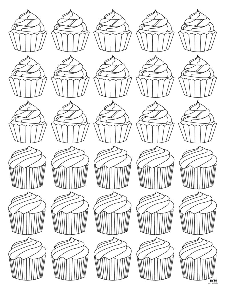 coloring pages cupcake printables