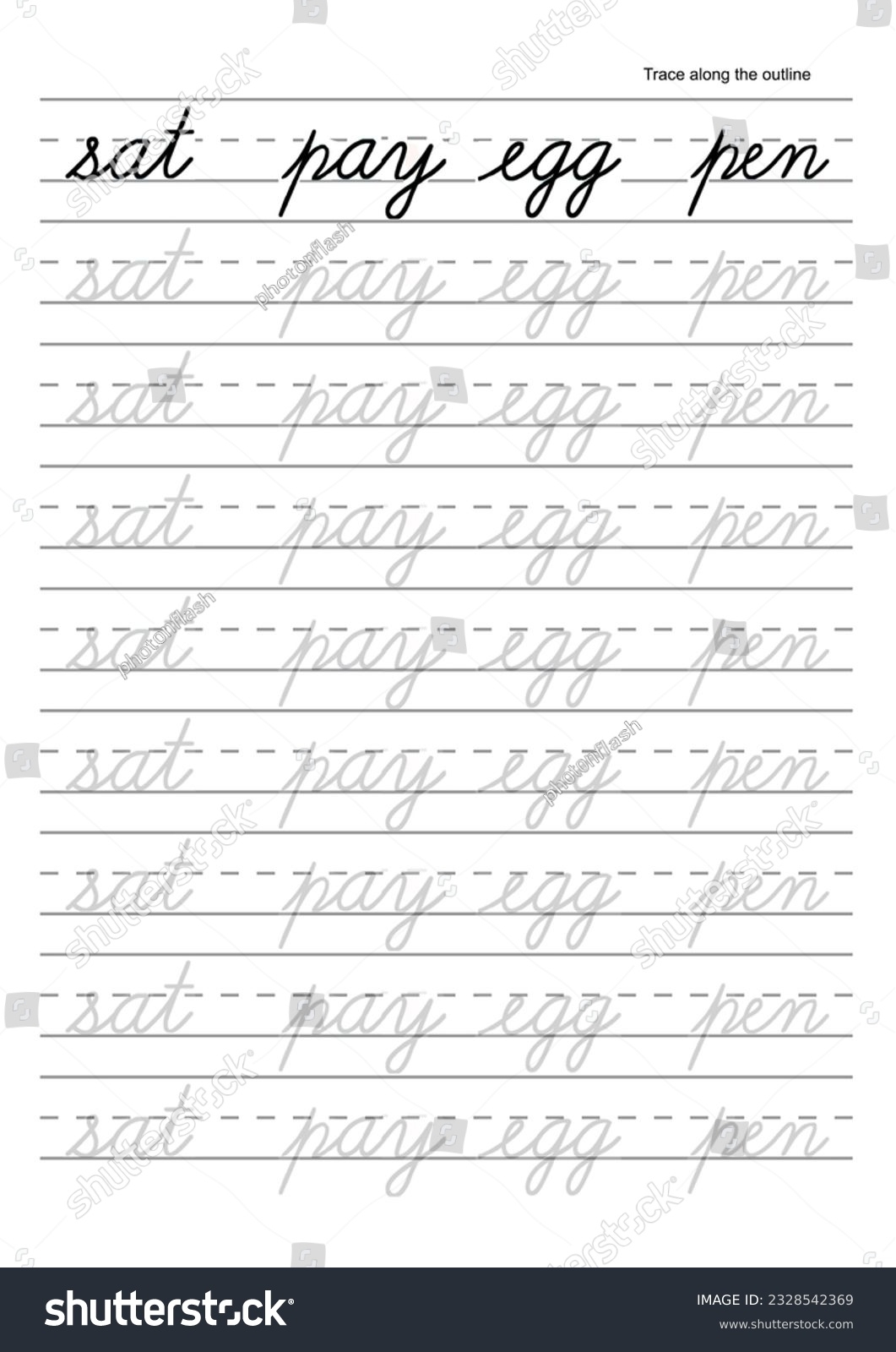 Cursive Handwriting Practice Worksheet Alphabets A z Your Home Worksheets Library