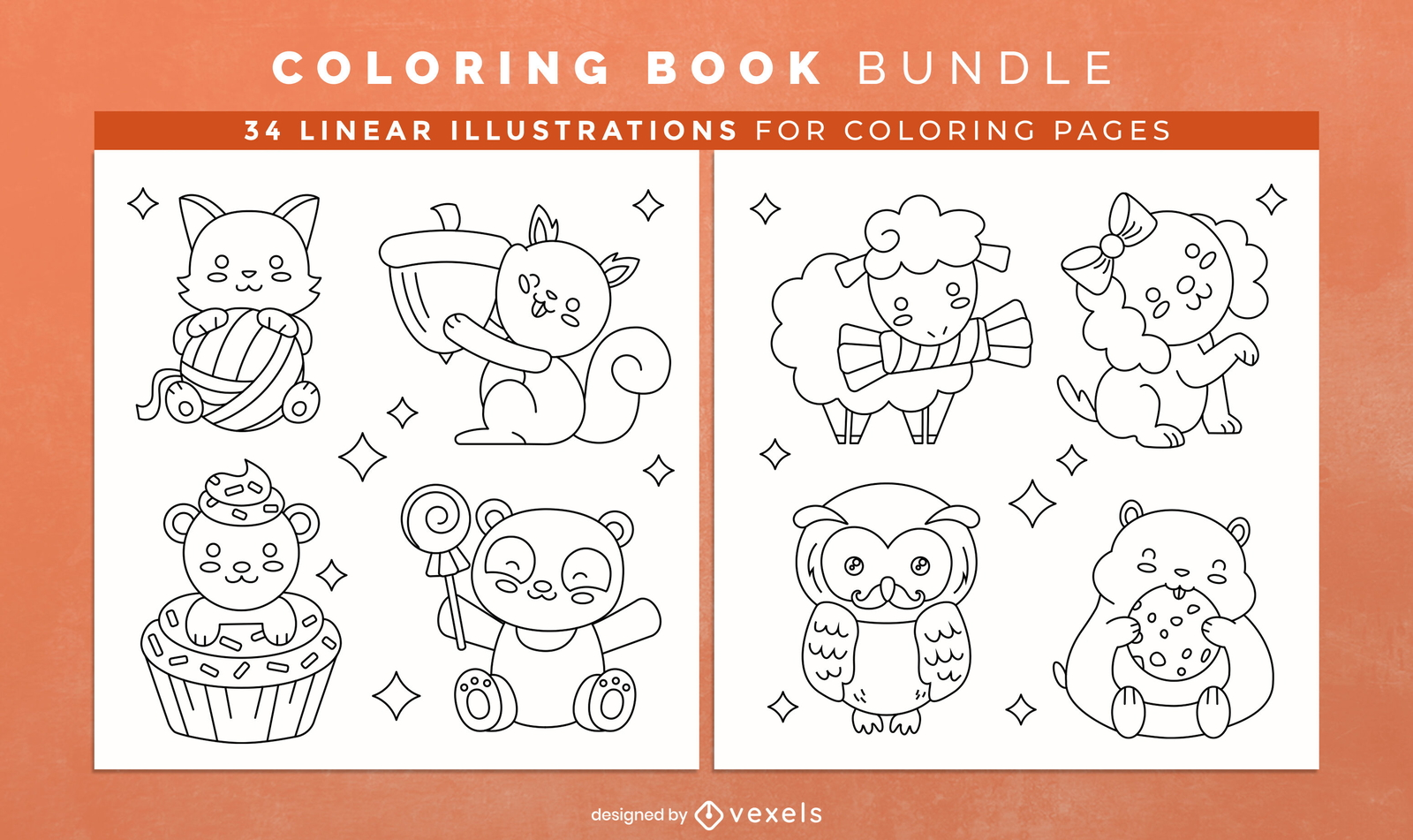 Cute Animal Coloring Book Pages