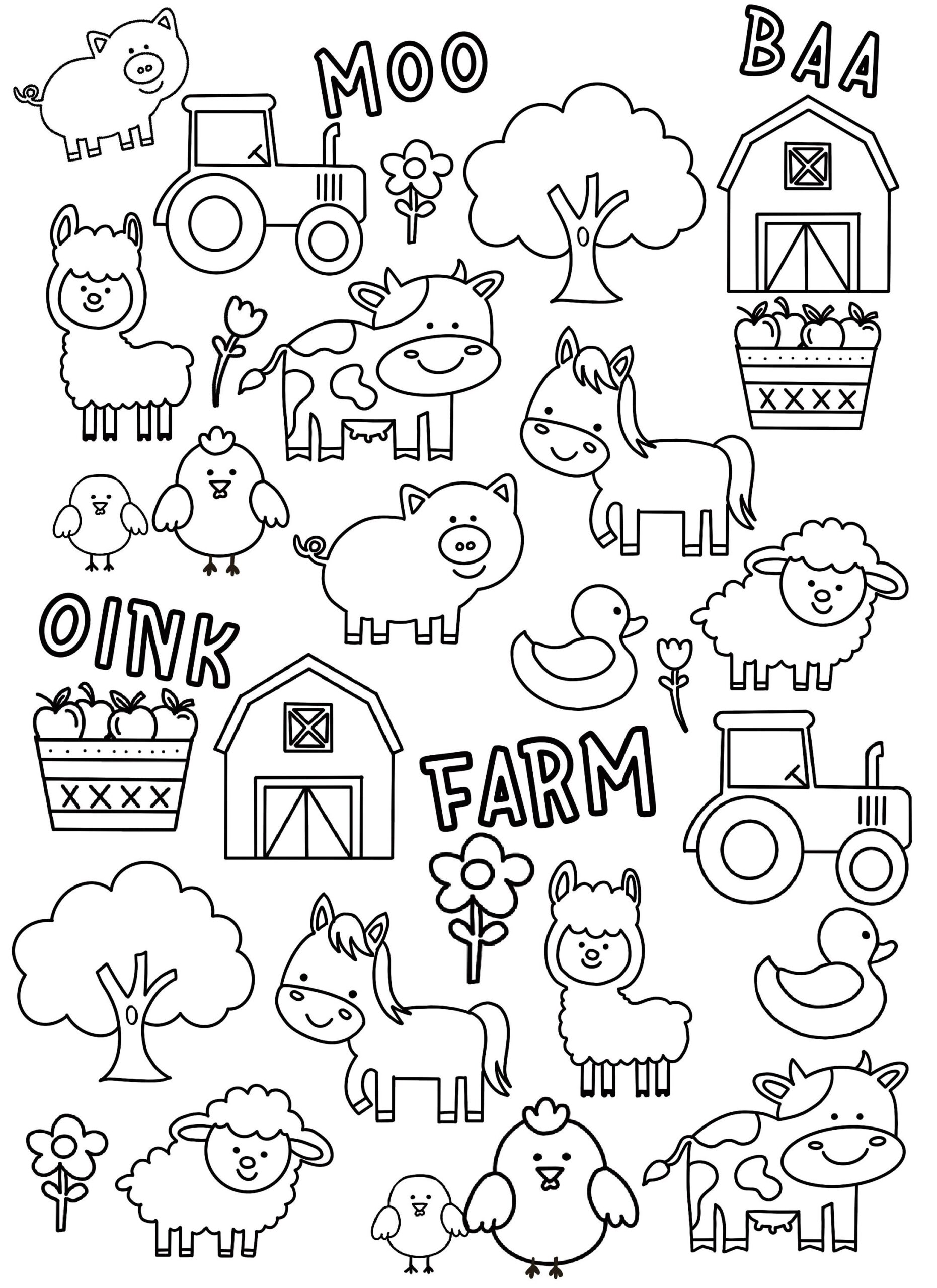 Farm Coloring Pages