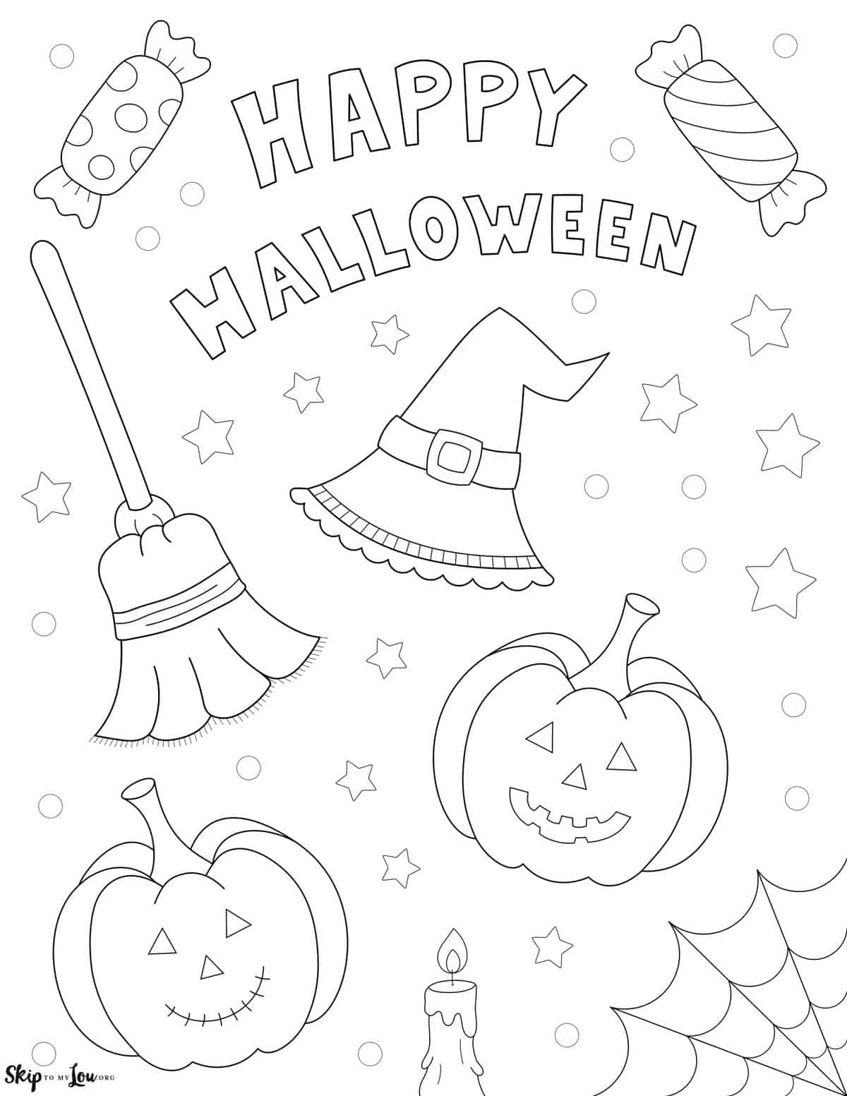 halloween color sheets printable