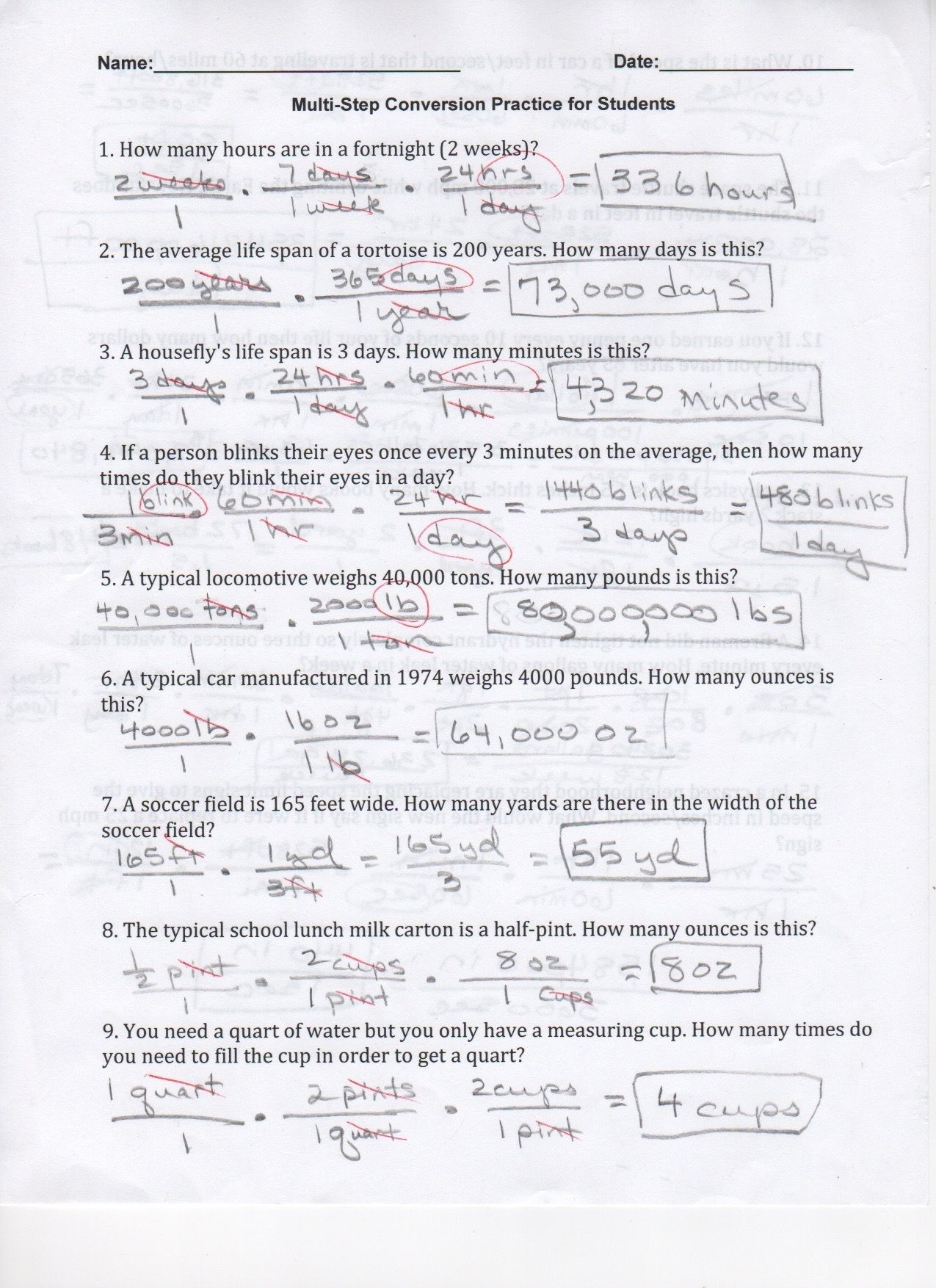 Dimensional Analysis Worksheets With Answer Key Yahoo Search Worksheets Library