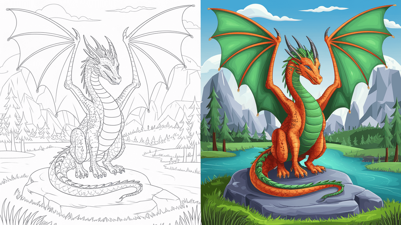 Free Dragon Coloring Pages Printable