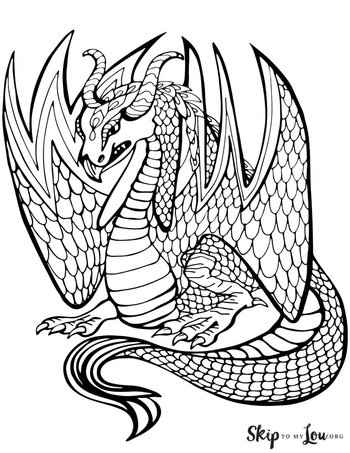 free dragon coloring pages printable
