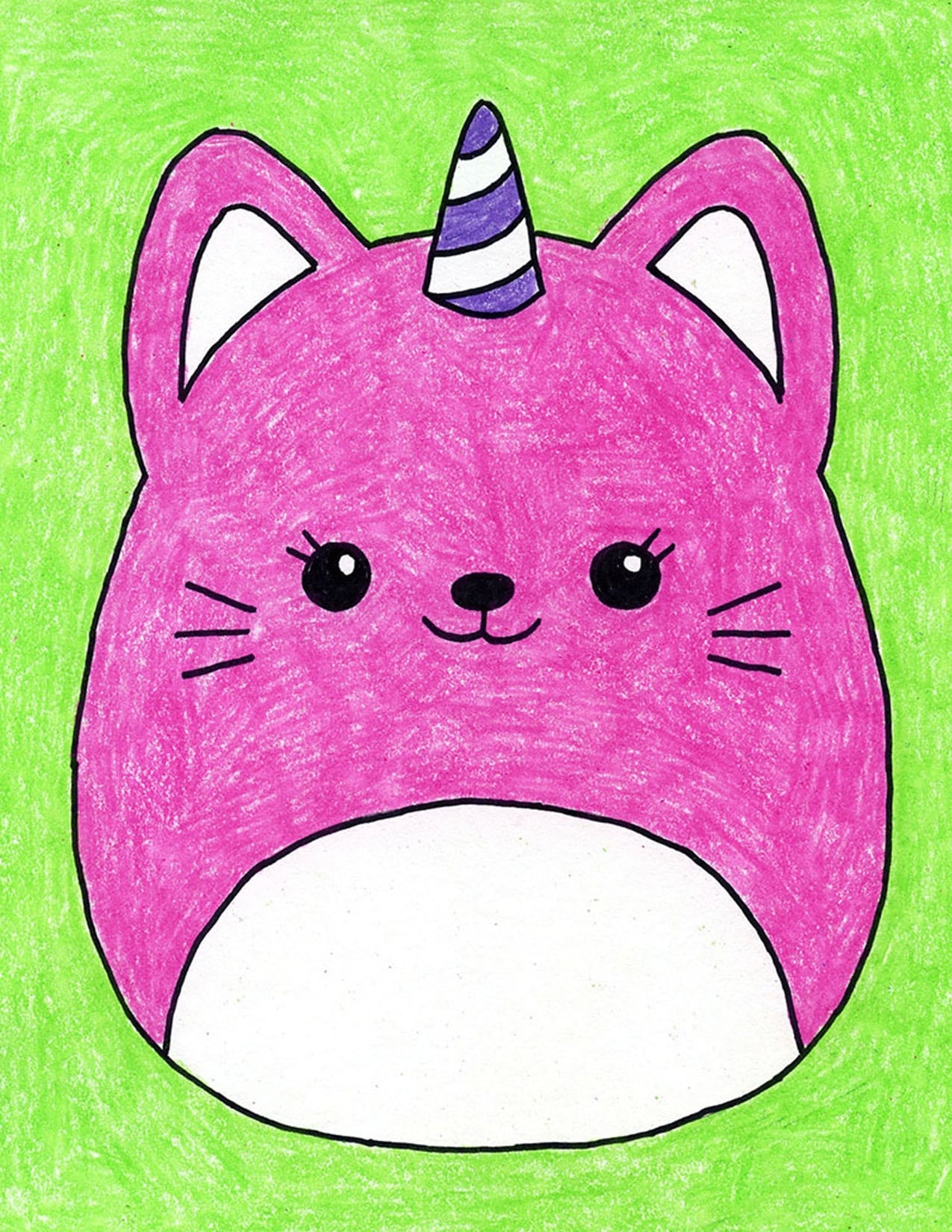 Easy How To Draw A Squishmallow Tutorial Video Coloring Page