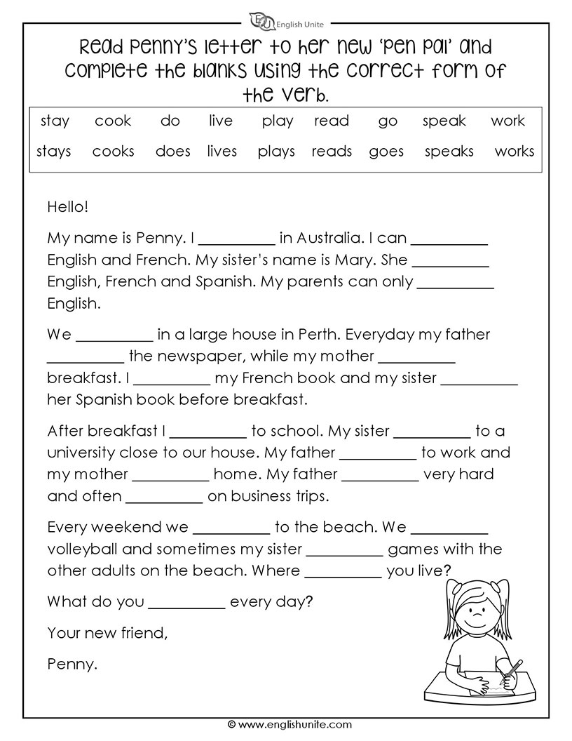 English Unite Correct Form Of The Verb Worksheet