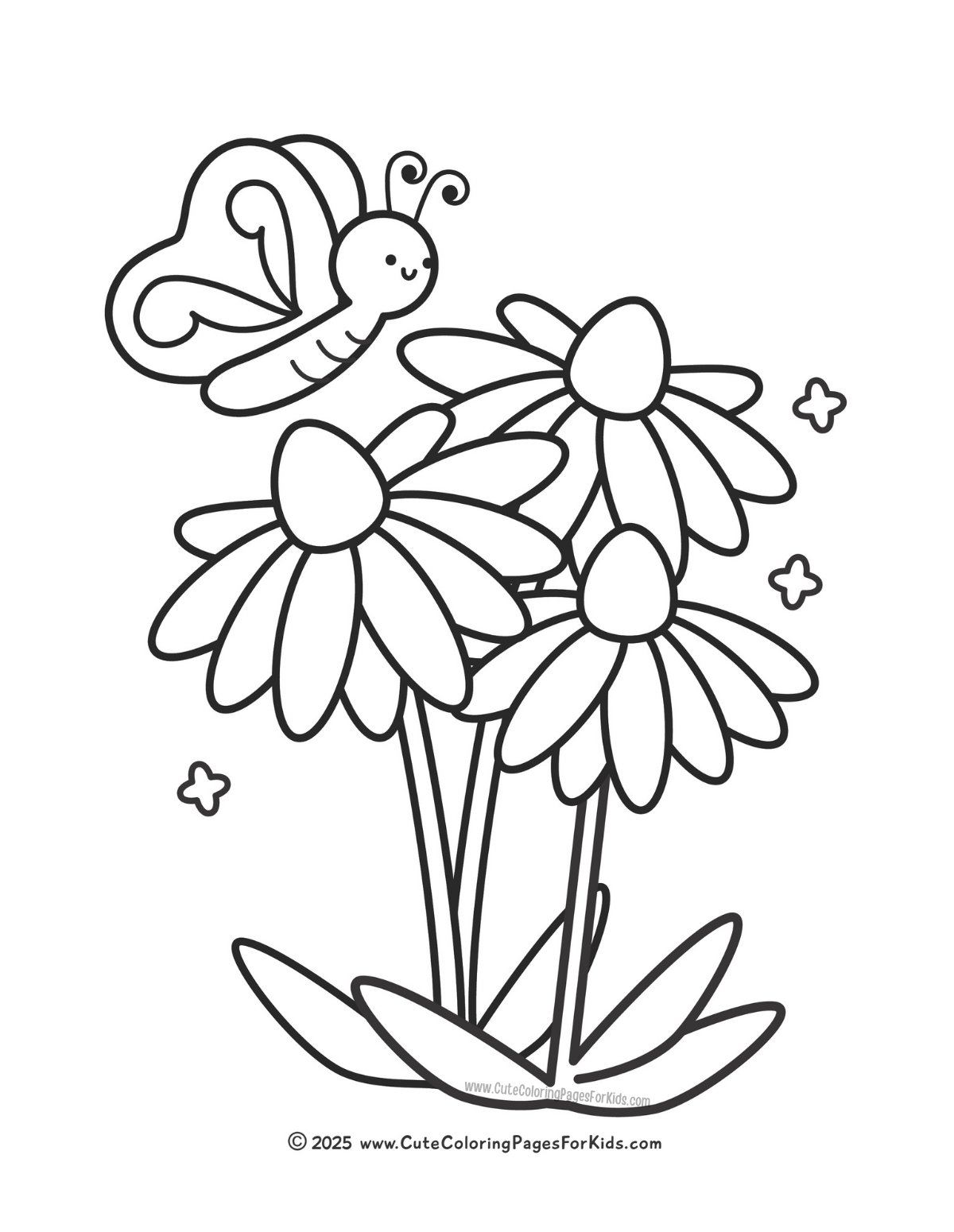 Flower Coloring Pages For Kids