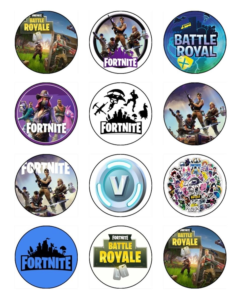 Fortnite Edible Cake Toppers Icing Gamer Birthday Party Cake Decorations EBay