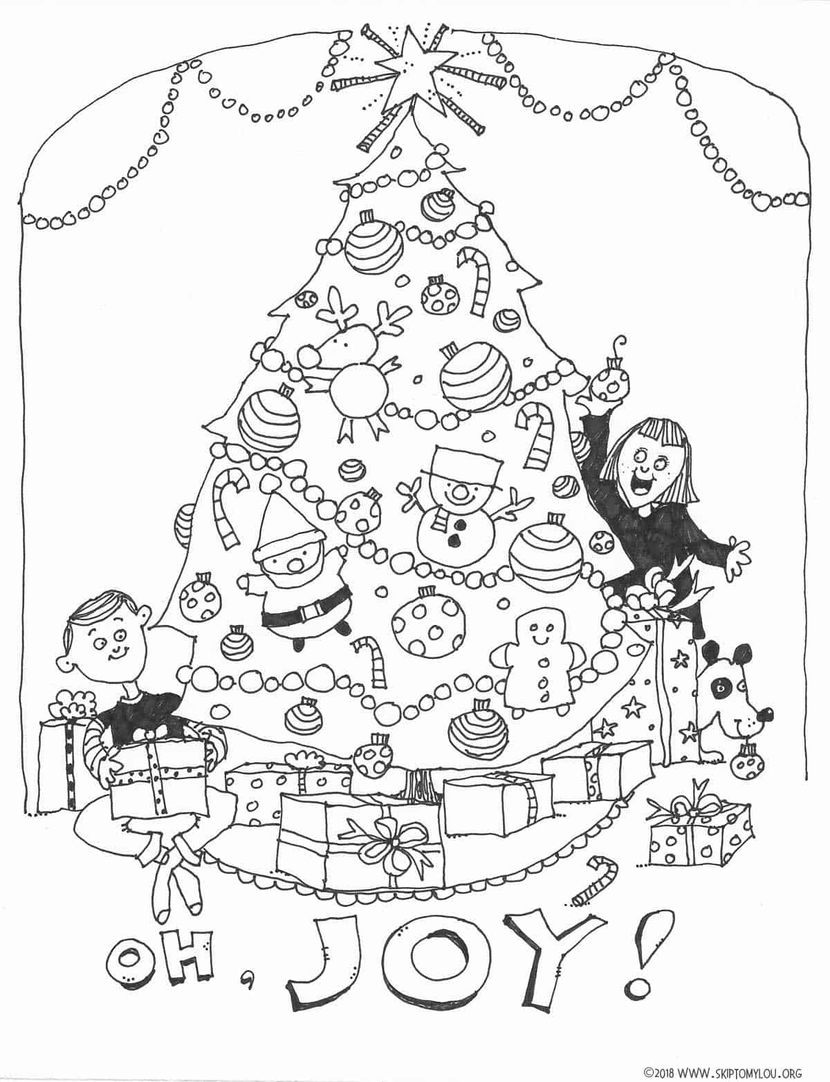 Free Christmas Tree Coloring Pages For Festive Fun Skip To My Lou