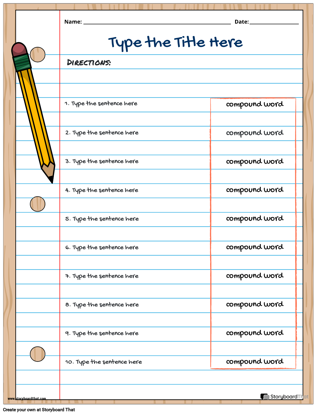 compound words worksheet